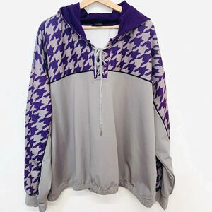 Ashley Sport‎ Hoodie Sweatshirt Woman 26/28  Purple Stretch Athleisure Travel